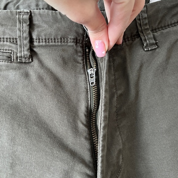 Gap plaid flannel lined chinos pants olive green mens 32 x 32 - Picture 5 of 9